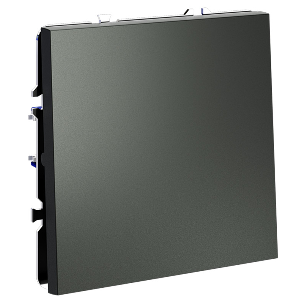 Проходной переключатель встраиваемый VOLTUM S70 одноклавишный 10А, (титан)