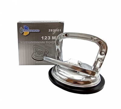 Присоска алюминиевая зажимная одинарная для плитки и стекла 123 мм, 282001