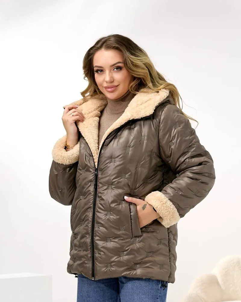 Куртка с мехом УК-4431-1 Фабрика Моды