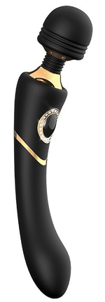 Черный жезловый вибратор MONICA - 24,1 см. (Цвет: черный)