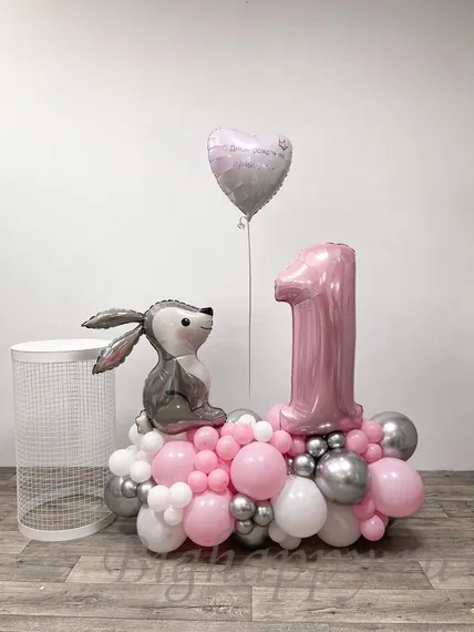 Композиция из шаров на 1 годик №1