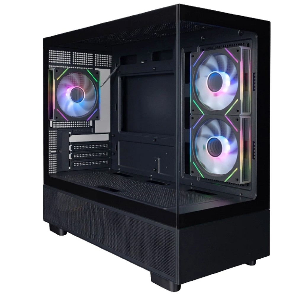 Корпус для компьютера 1STPLAYER MIKU Mi5 ARGB Black / mATX / 3x120mm ARGB fans / Mi5-BK-2FC7R-1FC7