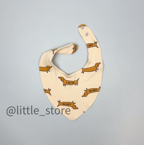 Нагрудник хлопковый "Таксы"