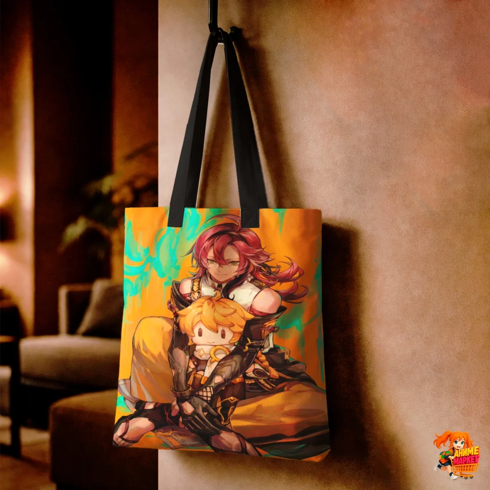 Сумка шоппер с принтом Genshin Impact