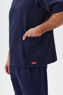 Рубашка поло медицинская мужская Смарт, нэви