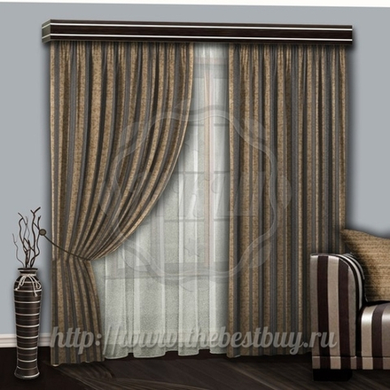 Комплект штор Грюпэ (арт. 1103)  - 400х270, (200х270)х2 см. - меланж