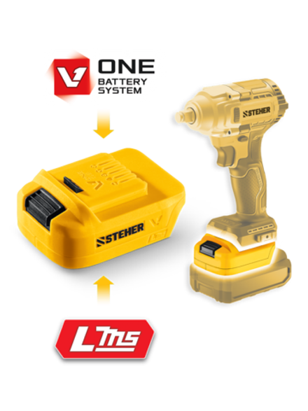 STEHER 20 В, адаптер для АКБ LMS под инструмент V1, (LMS-V1)