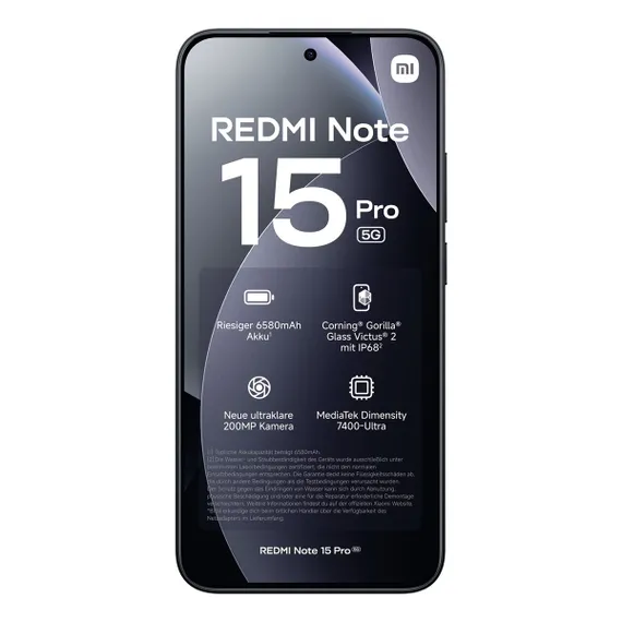 Смартфон Xiaomi Redmi Note 15 Pro 4G NFC 12 ГБ | 512 ГБ (Чёрный | Black) (версия Global)