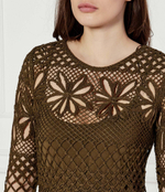 Платье + подкладка Pinko - оливковый(104731 A2FF)