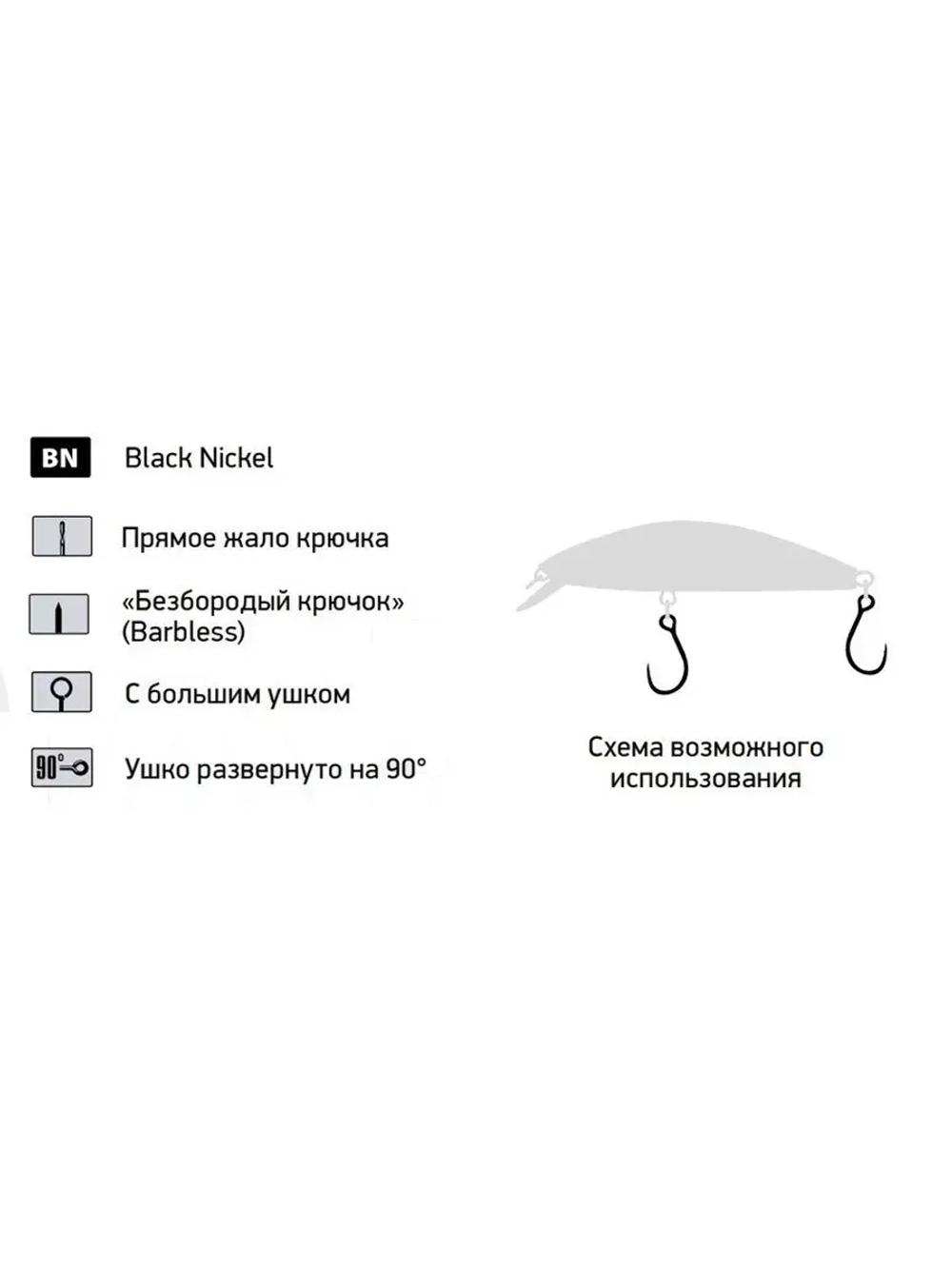 Крючки Saikyo SSBL075-BN IN-LINE EYE BARBLESS