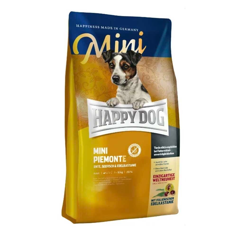 Happy Dog Sensible Mini Piemonte - корм для собак мелких пород с чувствительным пищеварением с уткой, морской рыбой и каштаном