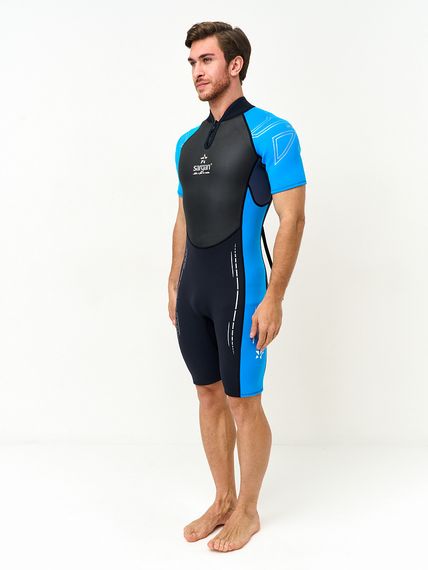 Гидрокостюм Sargan Nero 2.0 Shorty men 3 мм черно-голубой