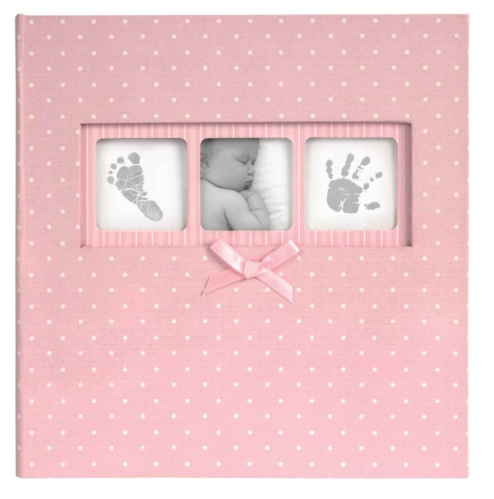 Фотоальбом Innova Memo Baby Polka Dot 10x15 на 200 фото, с кармашками, картон, розовый (Q4103612)