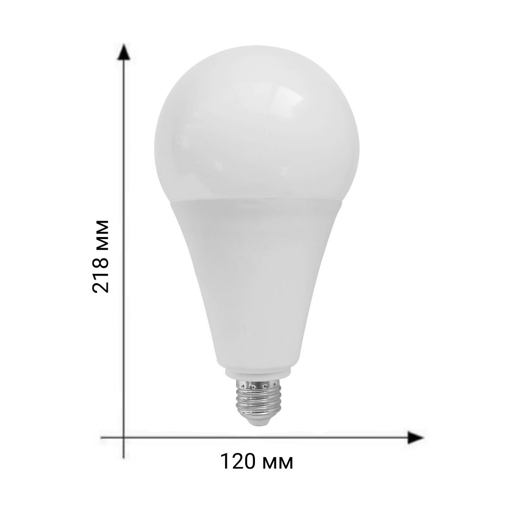 LED-A120-45W-4000K-E27-FR-NR Лампа светодиодная. Форма A. матовая. Серия Norma. Белый свет 4000K. Картон. ТМ Volpe