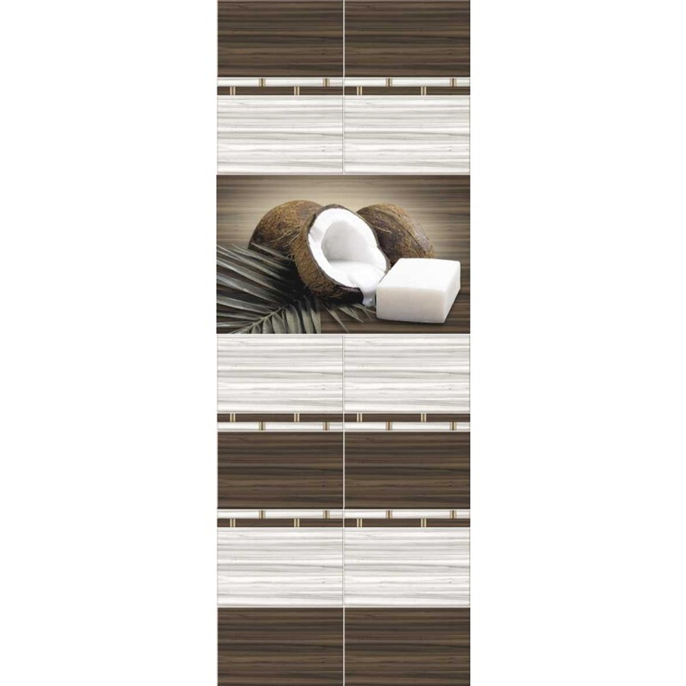 Панель ПВХ фотопечать Кокос узор 2 2700х250мм