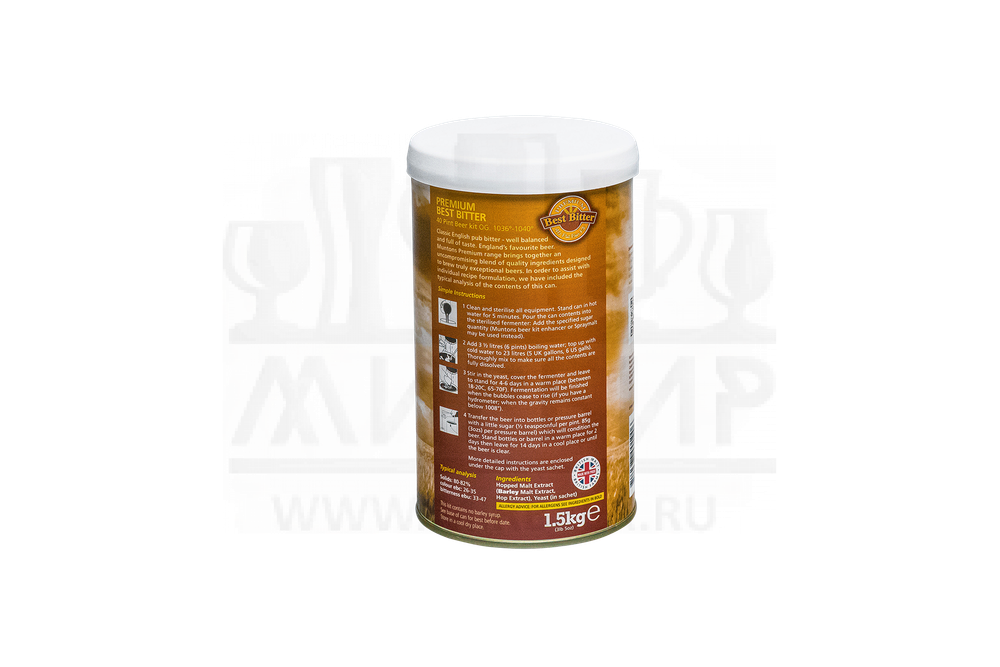 Солодовый экстракт Muntons "Bitter", 1,5 кг