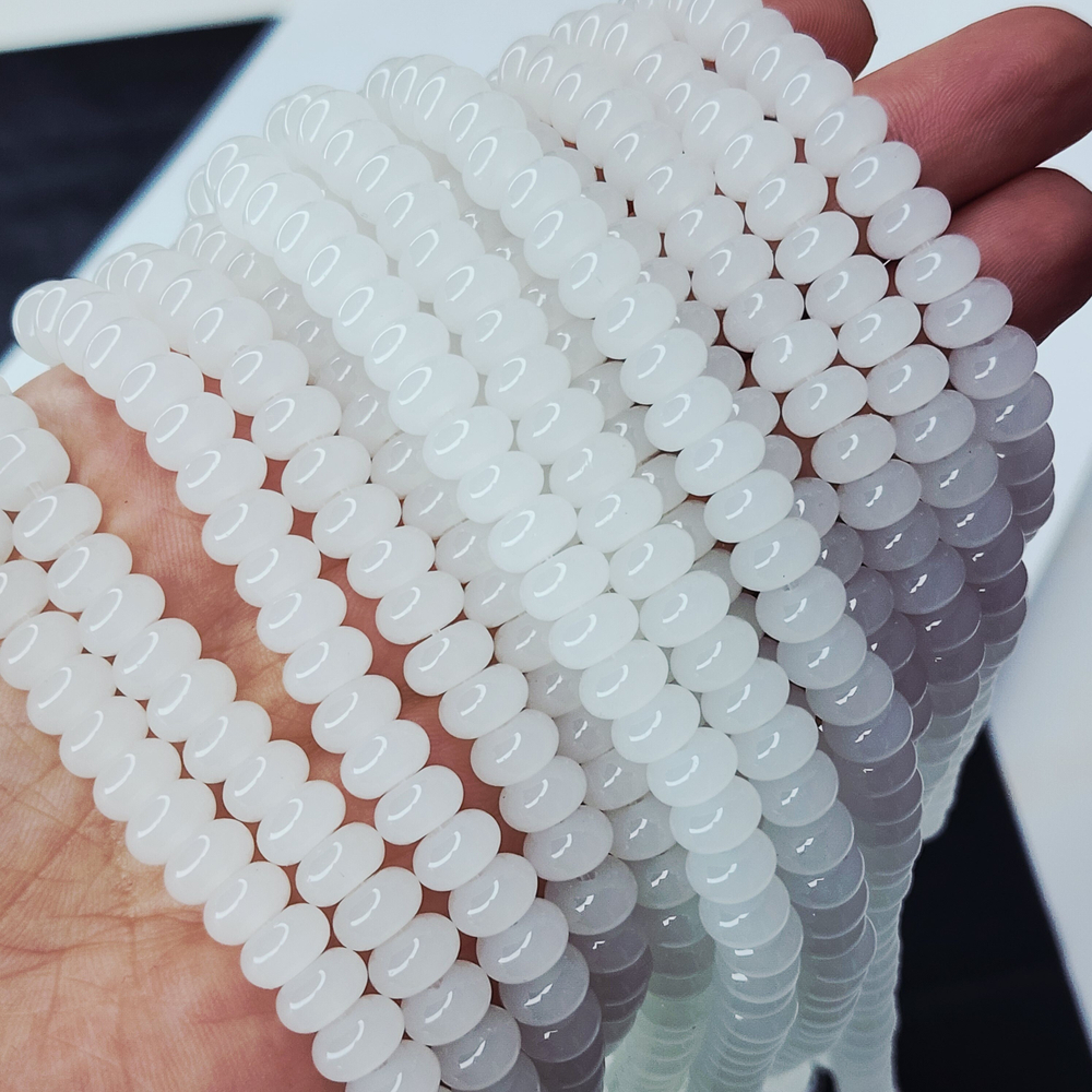 Стеклянный рондель, бусина проставка, разделитель, р-р 8×4мм, цена за набор 20 шт