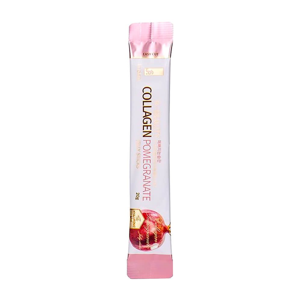 Jinskin K-Beauty Collagen Pomegranate коллаген с гиалуроновой кислотой и гранатом в стиках-желе