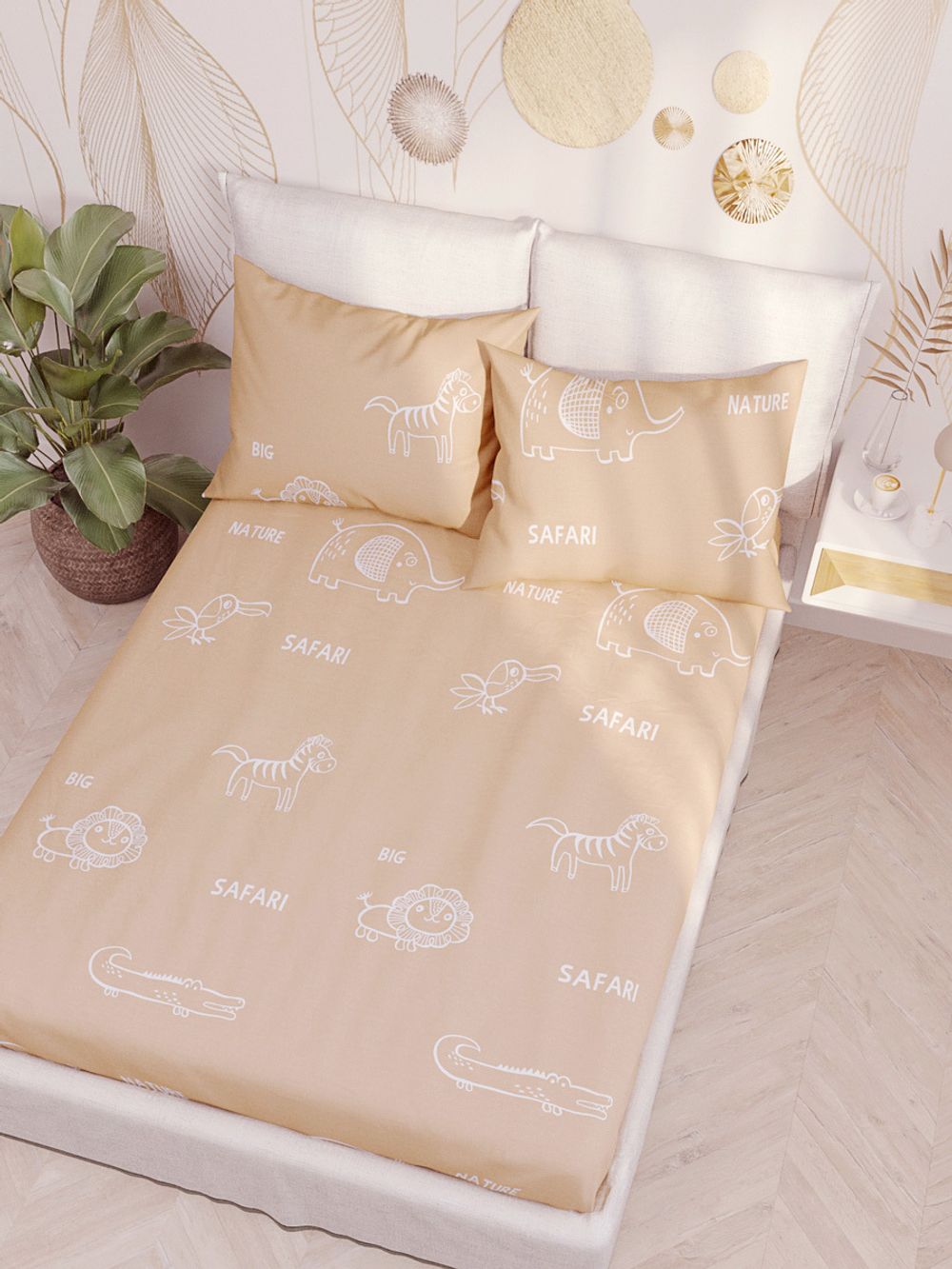 Простынь Сказка "Safari (компаньон)" 150х215 см, перкаль