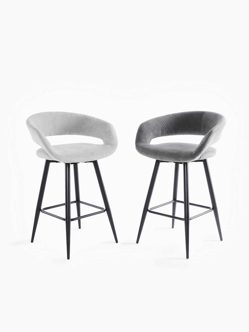 Стул полубарный МАМАДОМА Барни Р 700, Черный/Grey Lux b22