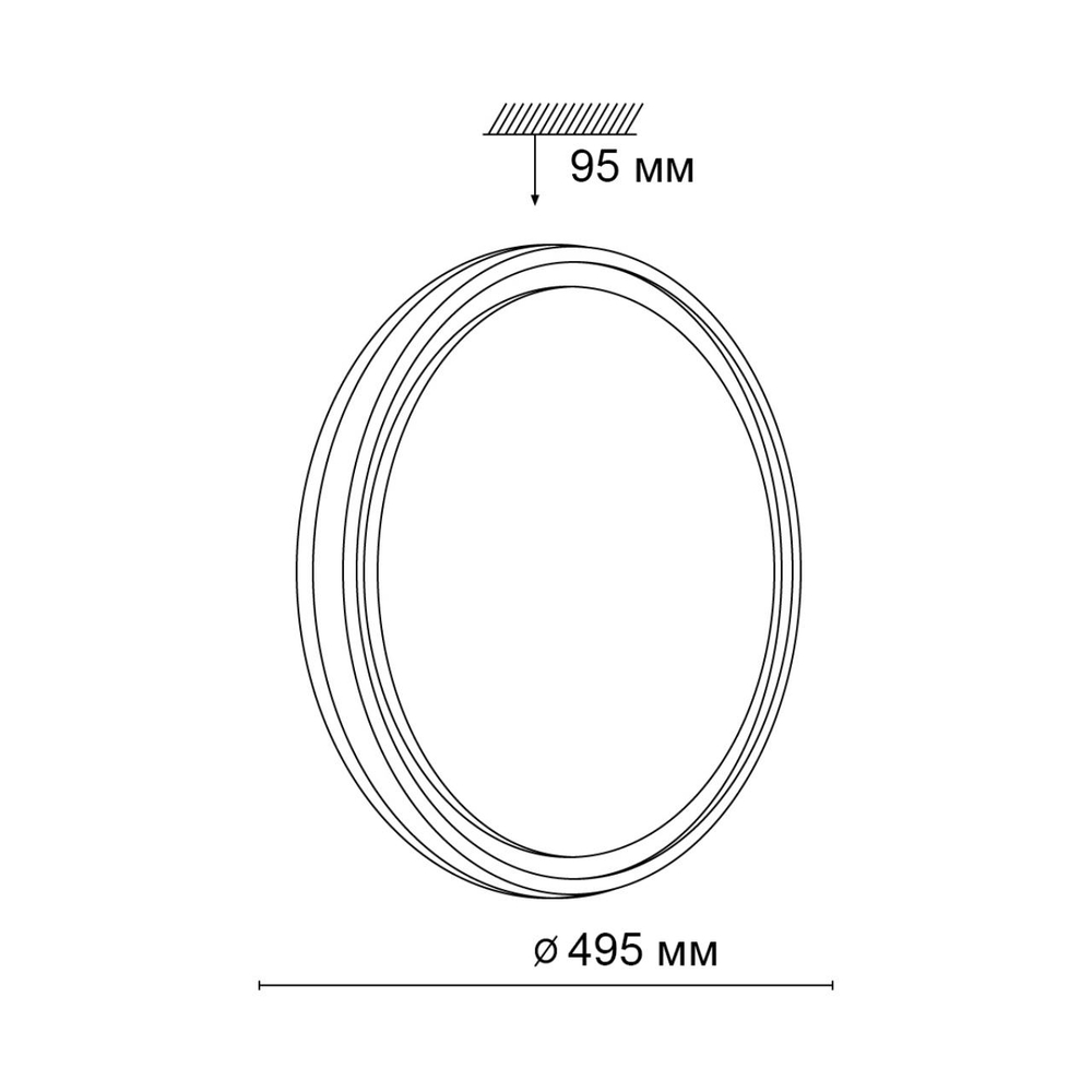 3044/EL PALE SN 028 Светильник пластик/белый/коричневый LED 72Вт 3000-6300К D495 IP43 пульт ДУ NAVIL