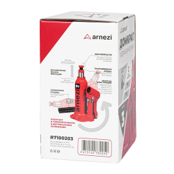 Домкрат гидравлический бутылочный 3т 188-363мм ARNEZI R7100203