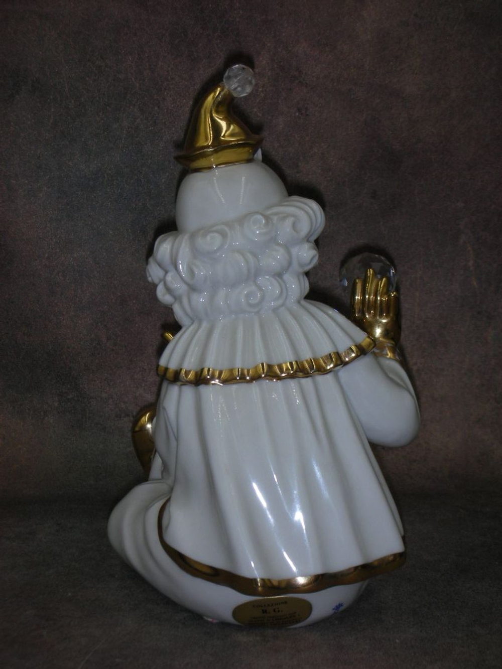 Статуэтка. Фарфор. Клоун с шаром, кристаллами Сваровски. Capodimonte. Италия