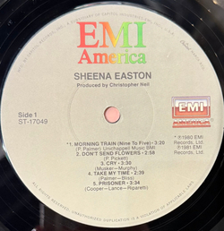 Виниловая пластинка Sheena Easton ‎– Sheena Easton LP