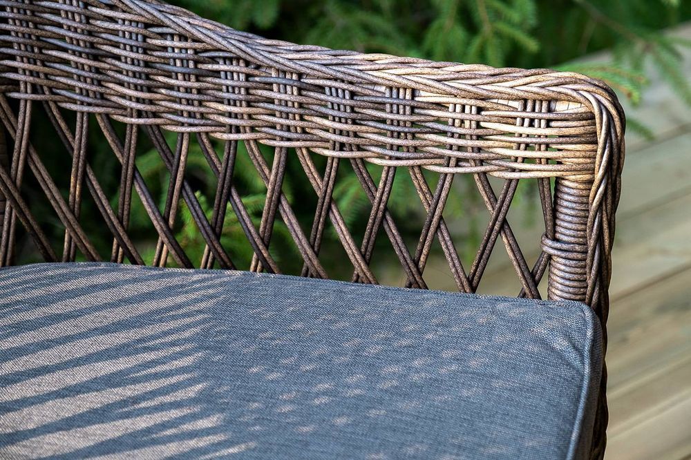 "Сицилия" обеденная группа плетеная, цвет коричневый