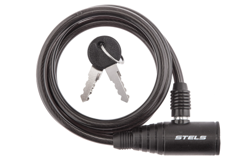 Трос-замок 87107 черный 8х1200мм