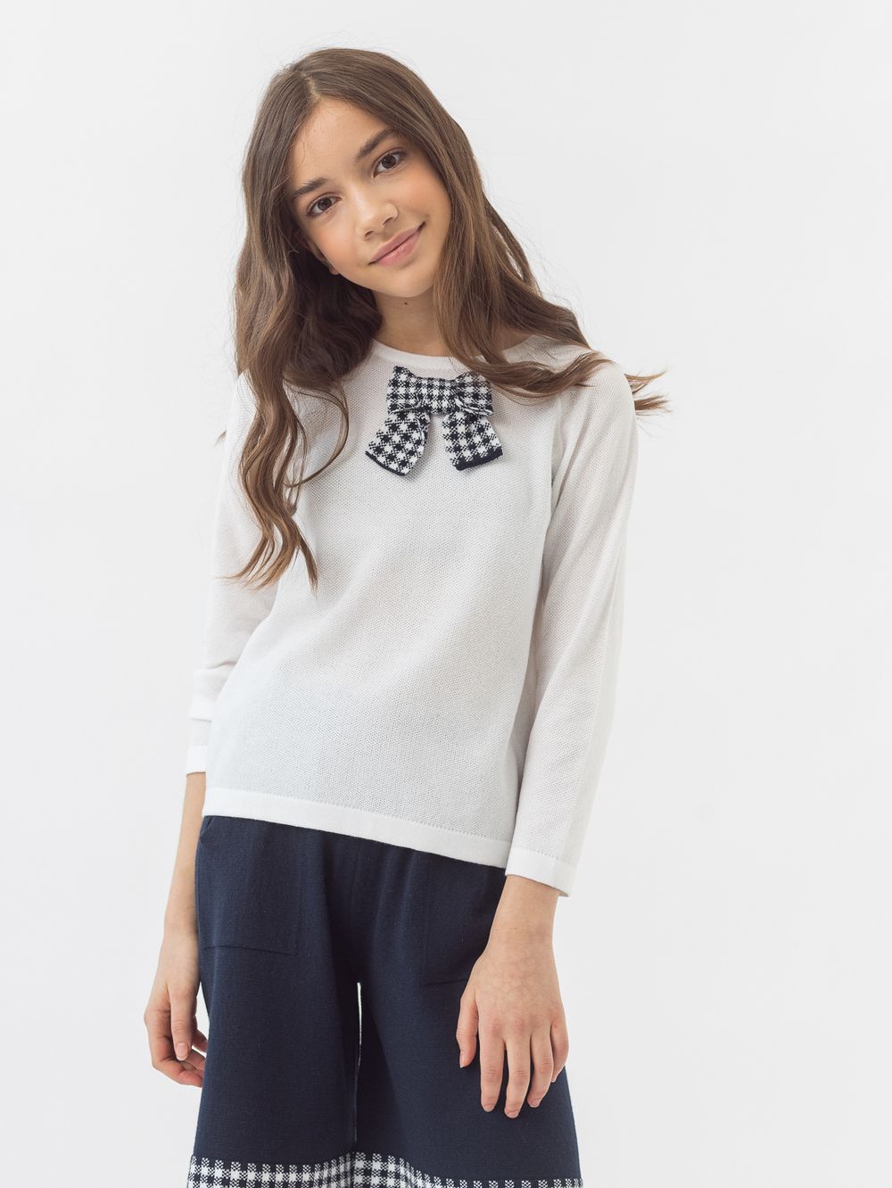 Джемпер молочный для девочки арт. AT824-1