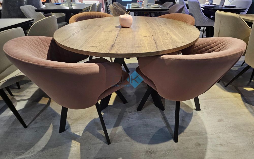 Стол DikLine RD120 опоры чёрные