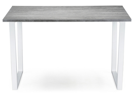 Стол деревянный Woodville Лота Лофт 140х80 белый матовый, бетон светлый, ножки белые