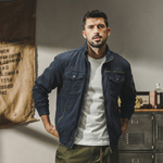 Мужская ветровка на резинке в Американском ретро-стиле из натурального хлопка без капюшона.