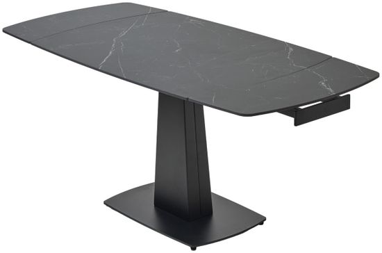 Стол BALDE 140 MATT BLACK MARBLE SOLID CERAMIC / BLACK
