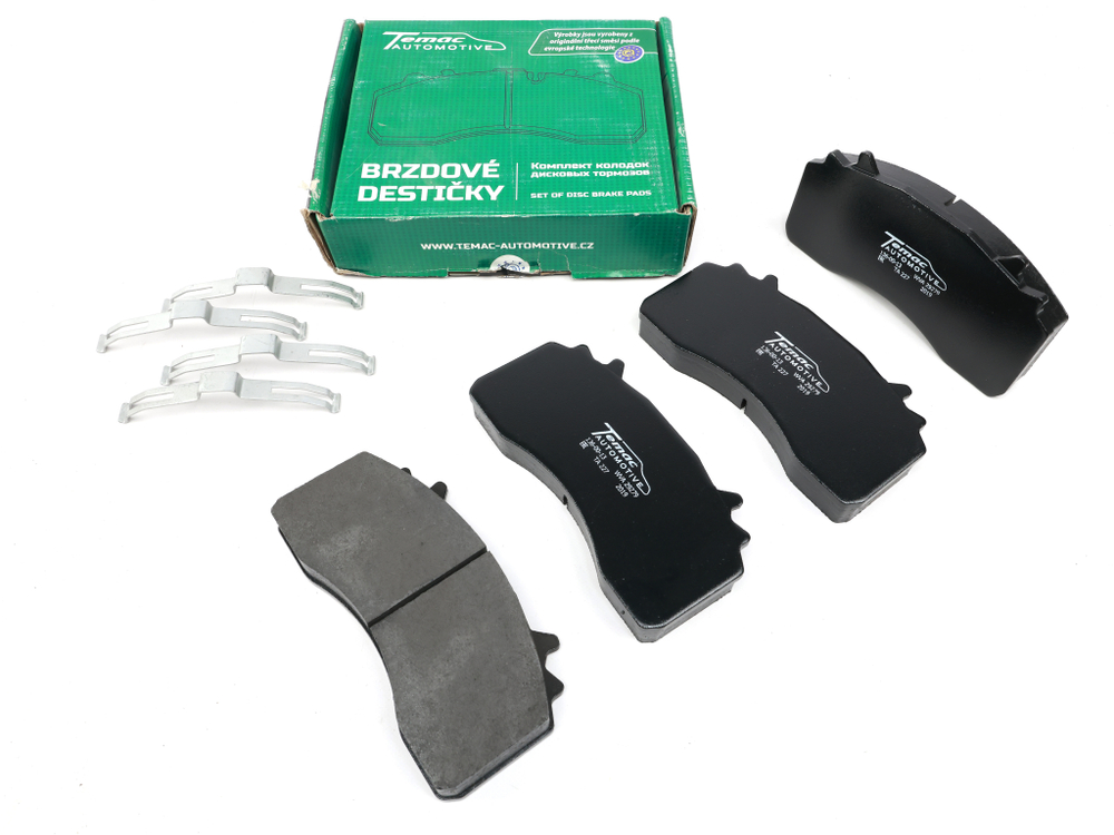 Колодка дискового тормоза системы: WABCO; MAXX 22 а/м КАМАЗ 5490 NEO, MAN и др.  (с установочным комплектом: пружины) (к-т 4шт.) WVA 29223, 29337 (TemacAutomotive)