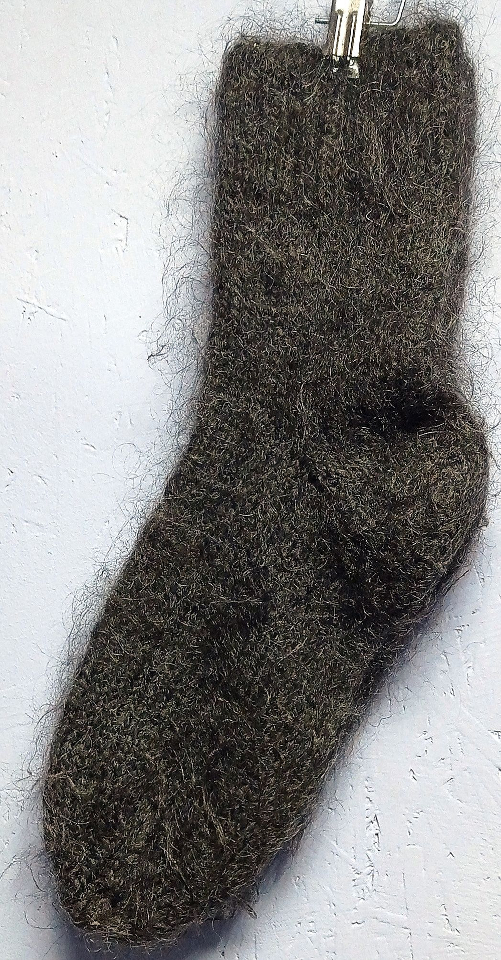 Пуховые зимние носки 1 пара, шерсть с начёсом, размер 40-44, цвет серый