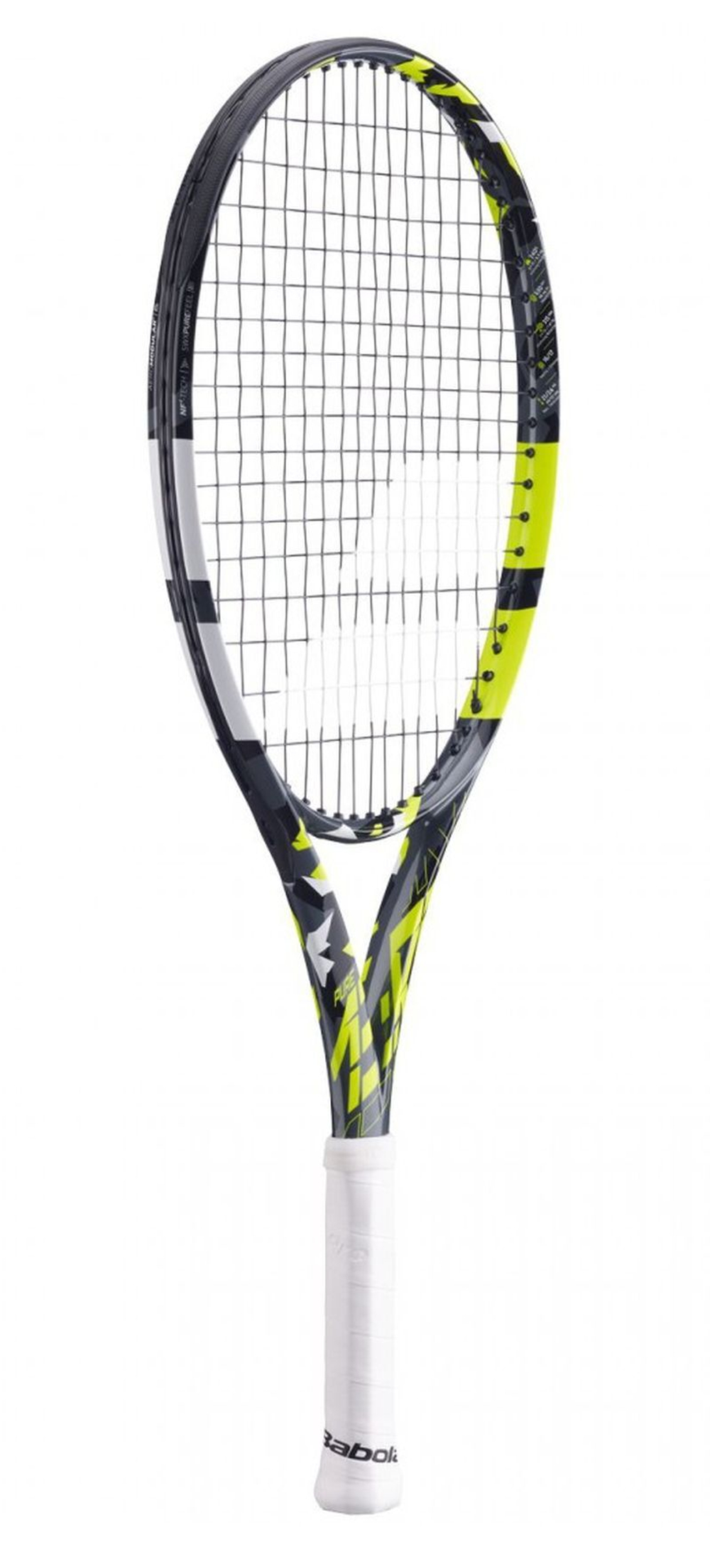 Ракетка детская Babolat Pure Aero Junior 25' - grey/yellow/white