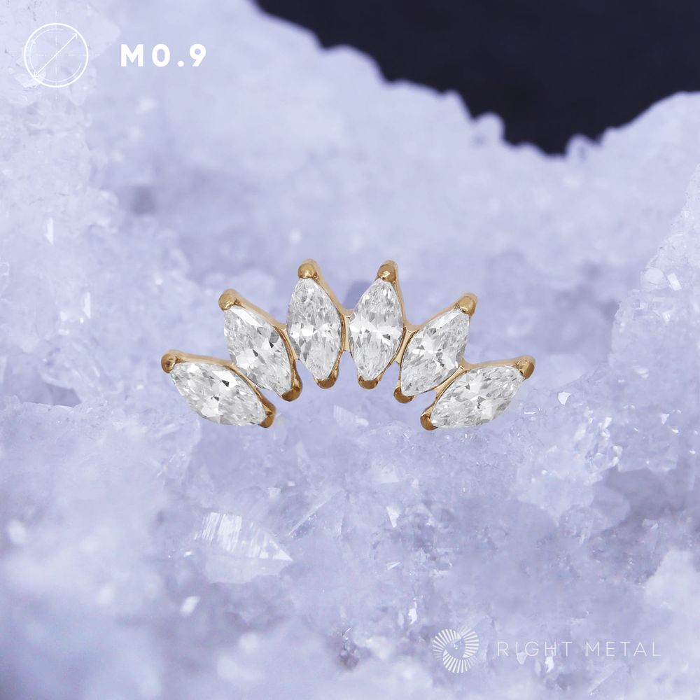 6K Marquise v.2 Crystal PVD Yellow