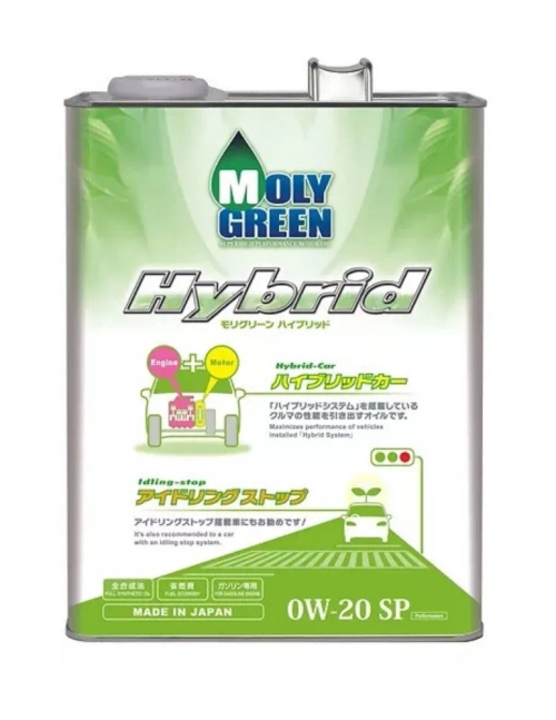 Масло моторное синтетическое MOLY GREEN Hybrid 0W20 SP 4л