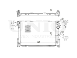 Радиатор охлаждения двигателя UNIO RAD-10103