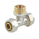 Тройник МП латунь никель обжим Дн 16х1/2"х16 НР ГОСТ 32415-2013 7014 Aquasfera 7014-01