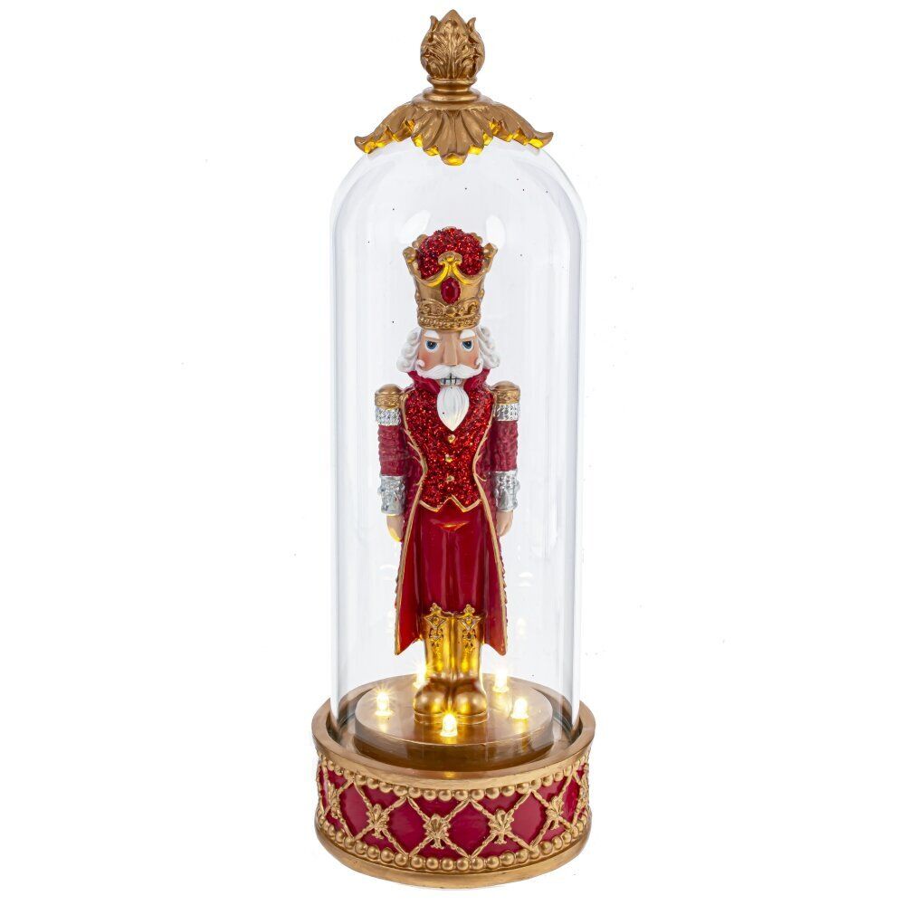 GAEM Фигурка декоративная "Щелкунчик" в стекл колбе с подсветкой, L11,5 W11,5 H34,5 см, (3хAAA н/п)