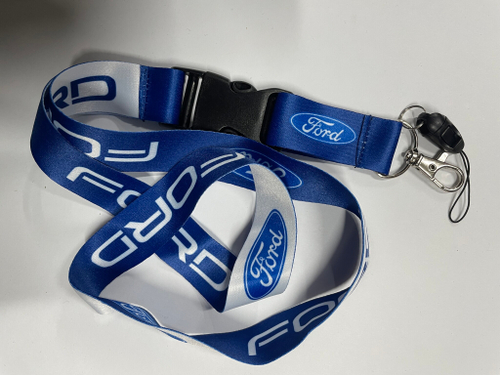 Ford (синий) / Брелок, шнурок для ключей на шею Ford (форд), ланъярд, крафт, синий (1 шт)