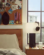 Кровать Alguema из дубового шпона с натуральной отделкой для матраса 90 x 200 см