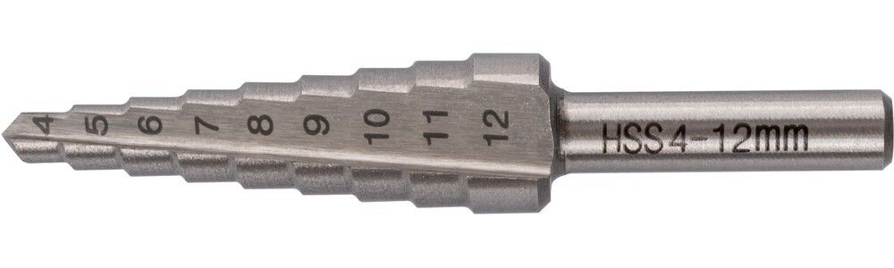 36401 Сверло ступенчатое HSS по металлу, 9 ступеней, 4-12 мм