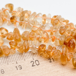 "Цитрин" бусины, крошка 4-8 мм, цена за нить 38 см