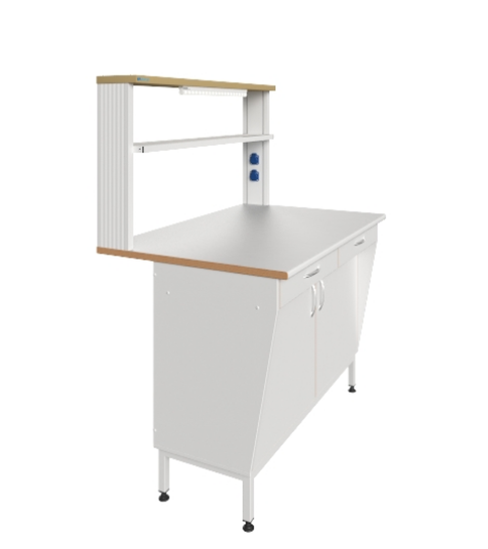 Стол пристенный физический ПФЛ с рабочей поверхностью из ламината