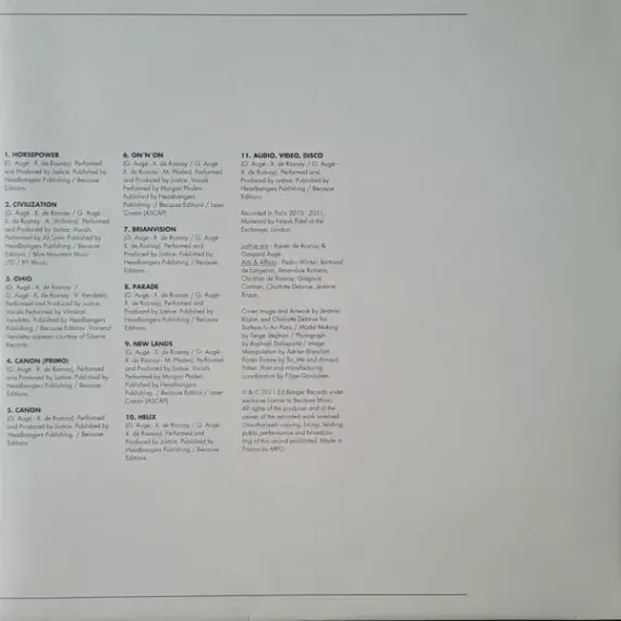 Justice – Audio, Video, Disco. LP