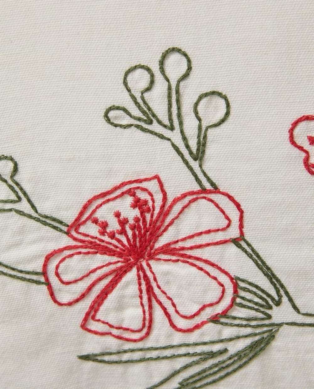 ZARA HOME НАВОЛОЧКА ДЛЯ ДЕКОРАТИВНОЙ ПОДУШКИ С ВЫШИВКОЙ, ЭКРЮ